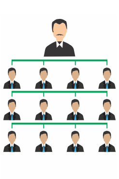 Unilevel Plan MLM software diagram